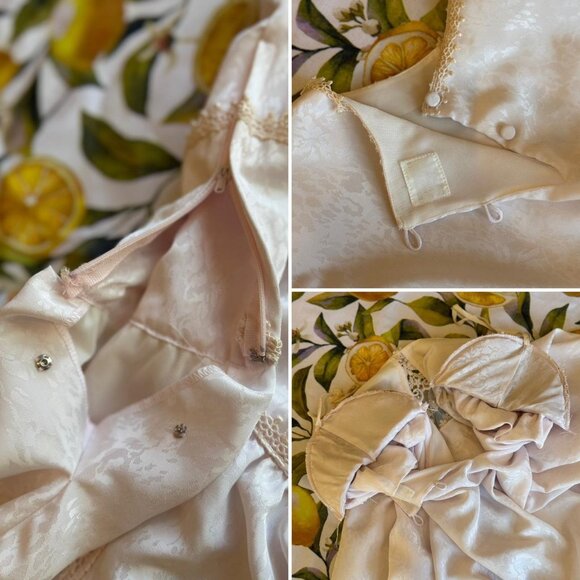 VTG 80s 'Gunne Sax' Style drop waist dress w/ lace details & pleated skirt - Picture 8 of 8